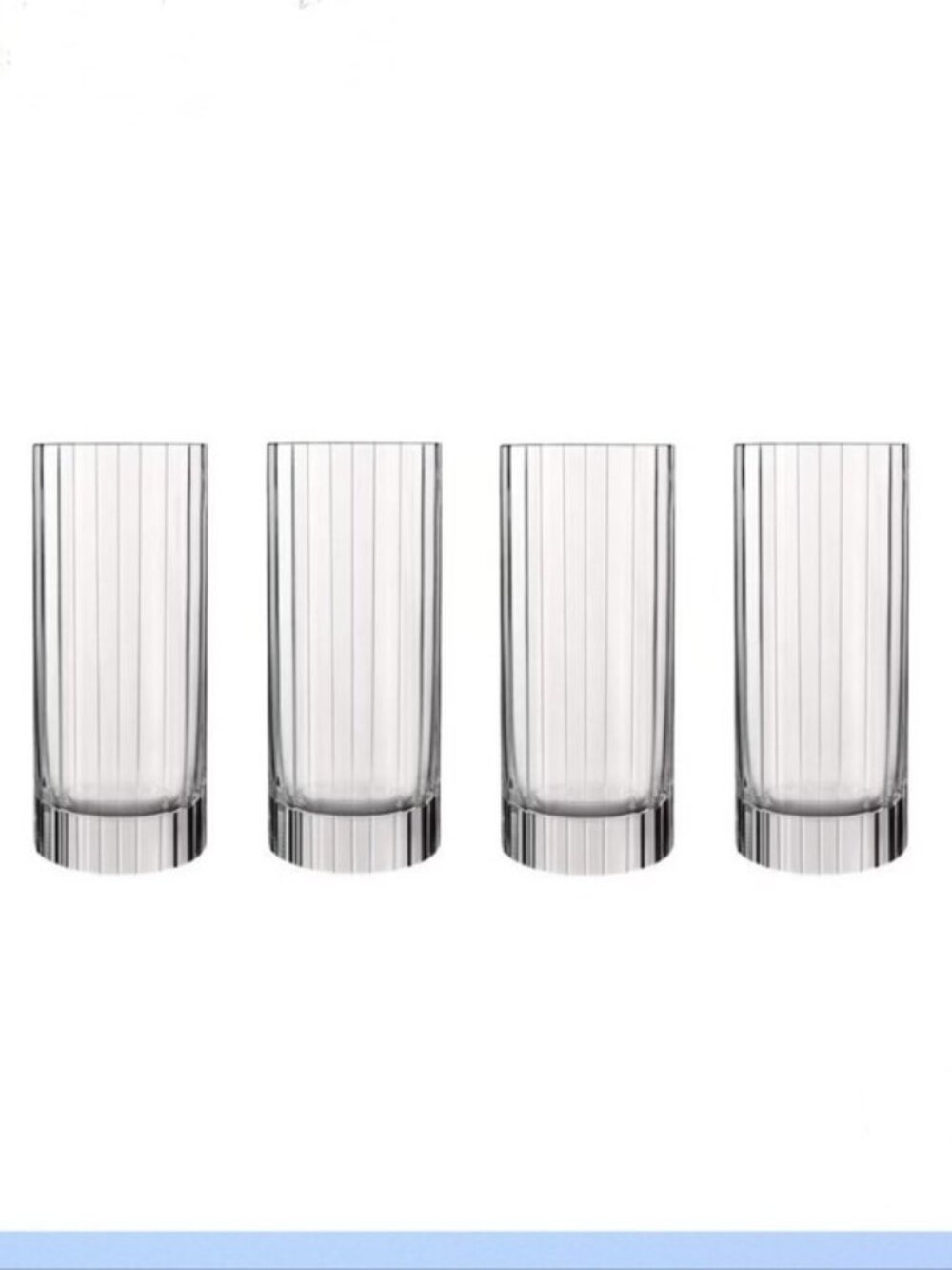 Luigi Bormioli Bach Glasses, Set of 4 - Fine Laser-Cut Rims Durable Thick Base